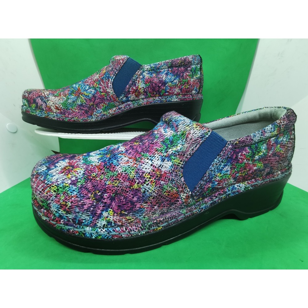 Klogs Naples Multi Colored Floral Nursing Slip On Clog Shoes Womens Size 11 M